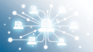 Representación digital de una Knowledge Base centralizada para atención al cliente, simbolizando el autoservicio 24/7 y la gestión de conocimiento.